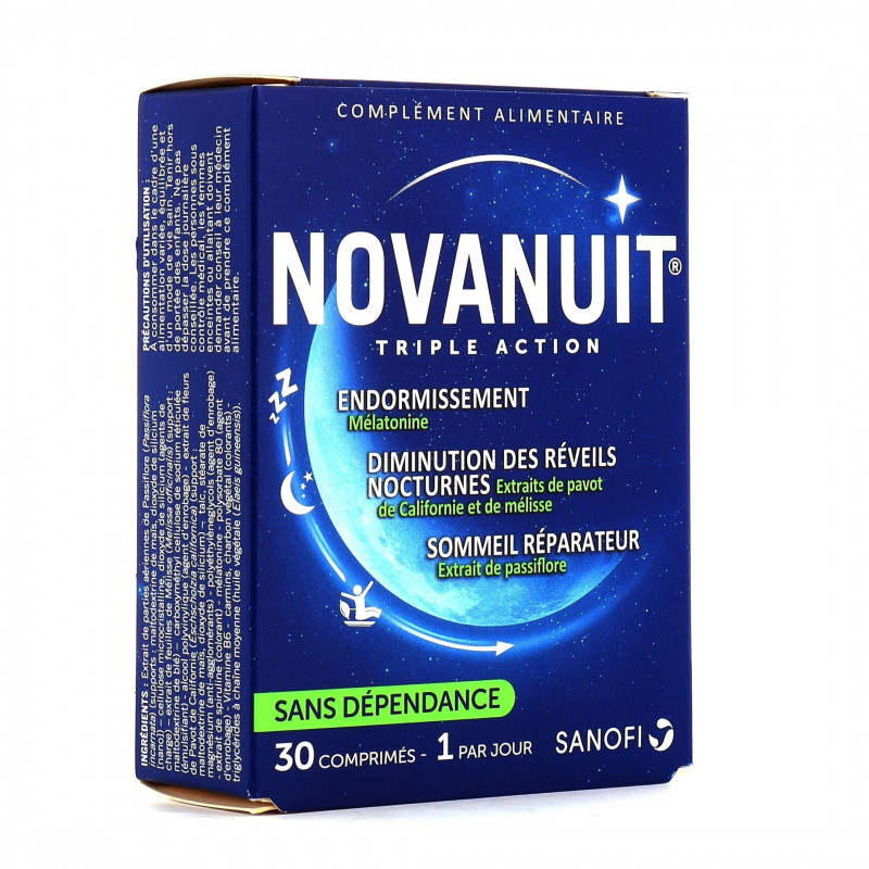 NOVANUIT® TRIPLE ACTION - Sommeil, Lot de 2x30 comprimés