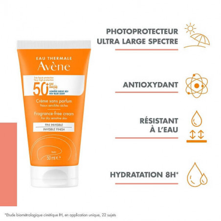 Avene Solaire SPF50+ Cr ss parfum - Paramarket