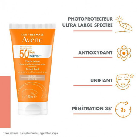 Avene Solaire SPF50+ Fluide Teintée - Paramarket