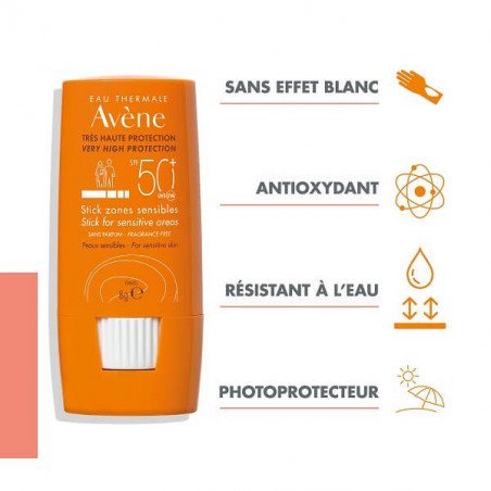 SOLAIRE SPF50+ Stick Zones Sensibles - Paramarket