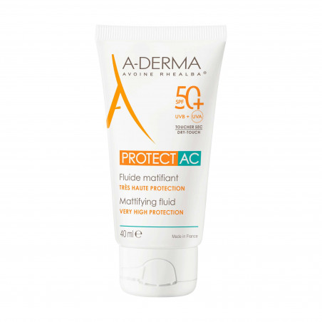 Protect Ac Fluide Matifiant SPF50+ des laboratoires Aderma - Paramarket