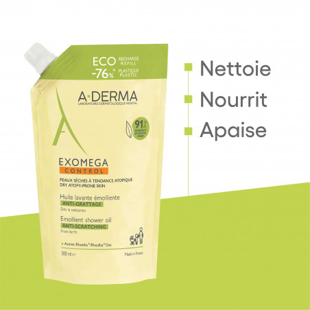 Aderma Exomega Control Huile lavante echo-recharge - Paramarket