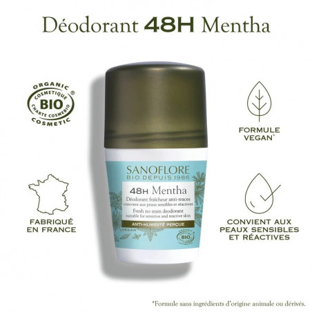 Sanoflore Déodorant Mentha 48h - Paramarket