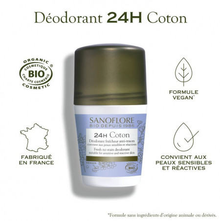 Sanoflore Déodorant Coton 24h - Paramarket