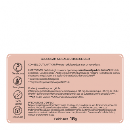 Phytalessence Glucosamine Calcium Silice MSM Gélules - Paramarket