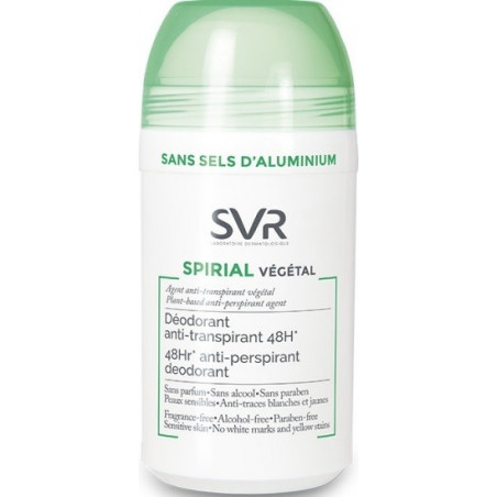 Spirial Déodorant Anti-Transpirant Roll-On Végétal des laboratoires Svr